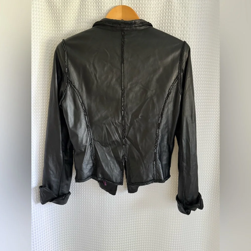 DANIER Y2K black leather Jacket size XS - Picture 13 of 15